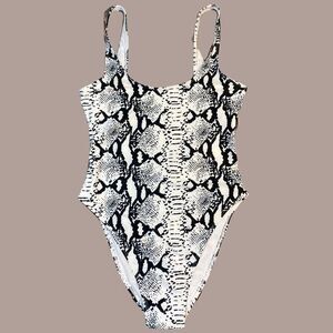 NWT Black & White Snake Print Swimsuit